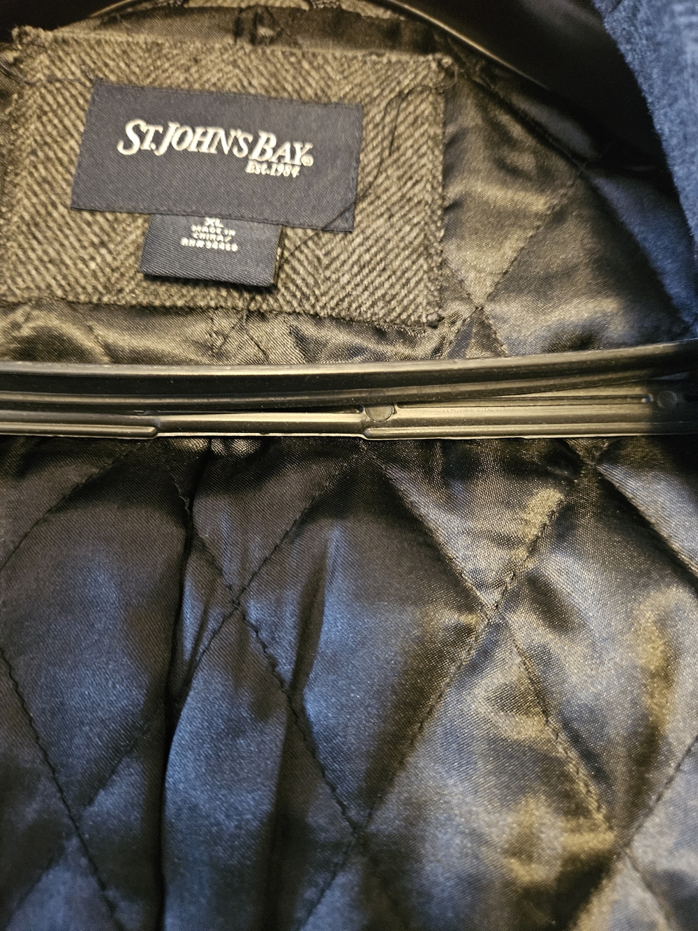 St. John's Bay Men’s Black Quilted Jacket